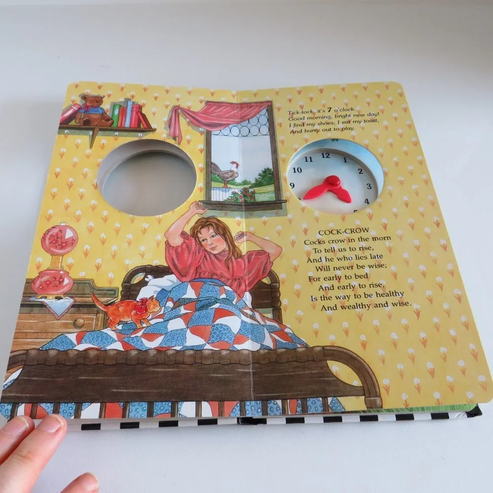 The Real Mother Goose CLOCK BOOK time telling 1984 hardcover book